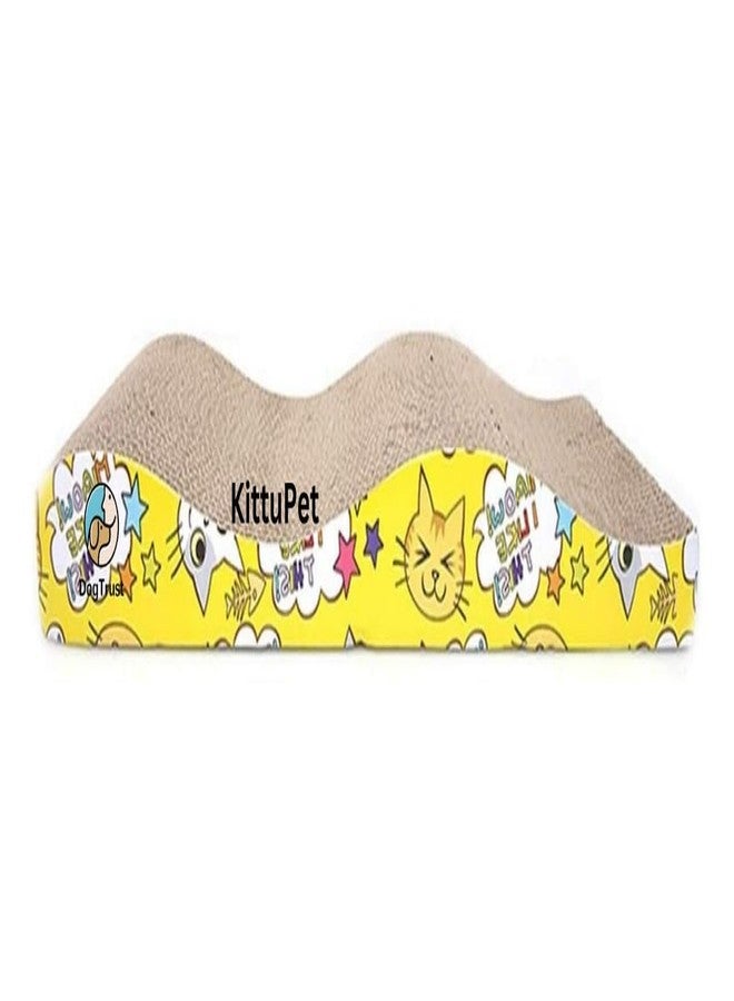 KittuPet Cat Scratch pad Reversible cat Scratcher Cardboard cat scratchers for Indoor Cats Sleep Play and Grind Claws Size 44x22x4.5 cm - Image 1